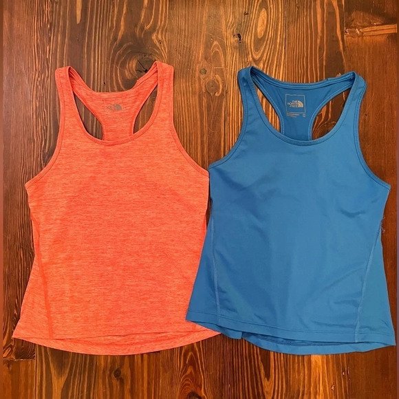 THE NORTH FACE Set of 2 Womens ‘Never Stop Exploring’ Racerback Tanks Athletic - Picture 4 of 6